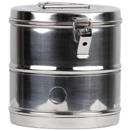 Sterilizare & Dezinfectanti/CUTII SI TAVITE INSTRUMENTAR/Cutii si Casolete - Casoleta sterilizare inox 16x16 cm PRIMA cu capac si sistem de siguranta