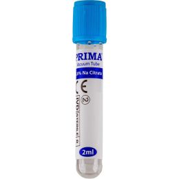 Medical Laborator/CONSUMABILE LABORATOR/Colectare sange - Vacutainer coagulare PRIMA, capac albastru, sticla, 13x75mm, 100bucati