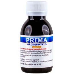 Sterilizálás és Fertőtlenítők/Dörzsölő Alkohol és Fertőtlenítő Oldatok/Dörzsölő Alkohol és Fertőtlenítő Oldatok - PRIMA 3%-os hidrogén-peroxid, 85 ml, antiszeptikus, vérzéscsillapító, sebkezelés és szájhigiénia