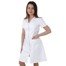 Lichidari - Sarafan dama AURA Premium alb 2XL - Uniforma Medicala