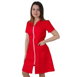Lichidari/Uniforme/UNIFORME LUCRU - Sarafan dama AURA Premium rosu XS - Uniforma Medicala