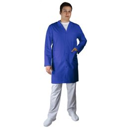 Uniforme/UNIFORME LUCRU/Bluze si Halate Barbati - Halat lung barbati LUCA Premium, bumbac 260 g/m2, albastru, L - Uniforma Medicala