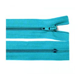 Fabrics & Tailoring Accessories/Tailoring accesories/Zippers, Buttons and Staples - Spiral polyester zipper, turquoise, 60/70cm