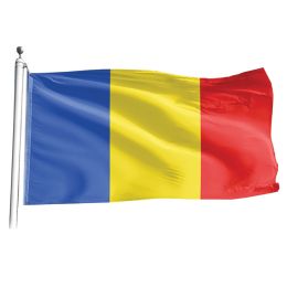 Drapel exterior Romania din poliester, 140x210cm