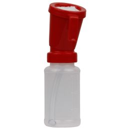 Veterinar/APARATE SI INSTRUMENTAR UZ VETERINAR/Instrumentar Veterinar - Pahar bicameral pentru dezinfectia mameloanelor, plastic, alb, 300 ml rezervor, 30 ml ajutaj