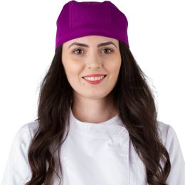 Working Caps & Headbands - MODERN cap with ties T009 PURPLE 1 piece