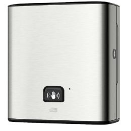 Cleaning and Housekeeping/PAPER PRODUCTS AND DISPENSERS/Stainless Steel and Plastic Dispensers - Tork Automatic Hand Paper Towel Dispenser with Sensor, Stainless Steel, Grey, H1 System