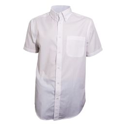 Work Uniforms/PROFESSIONAL UNIFORMS/Shirts - Men's Short Sleeve Shirt, White, Various Sizes