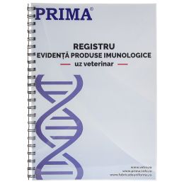 Registru pentru produse imunologice, uz veterinar, A4, 50 file