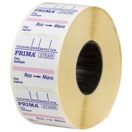 Etichete dublu adezive pentru sterilizarea cu abur 1 rola PRIMA