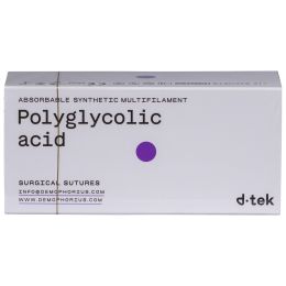 Sutura Acid Polyglycolic res 75cm 1/2 40mm USP 0 RC  12b