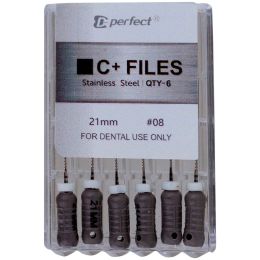 Дентална практика/ЕНДОДОНТИЯ/Игли за коренови канали - Пили C-Pilot 08(сиви) 21мм 6 бр
