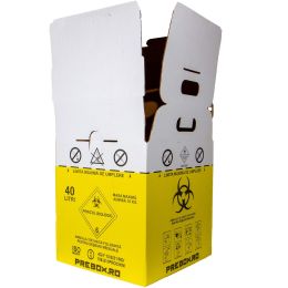 Cutie de carton cu sac pentru deseuri anatomo-patologice ADR, 40 l