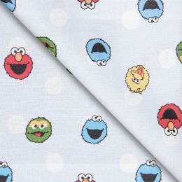 Mercerie/Tesaturi/Tesaturi textile imprimate  - Tesatura textila, bumbac, smiley faces, 2.4 x 1m