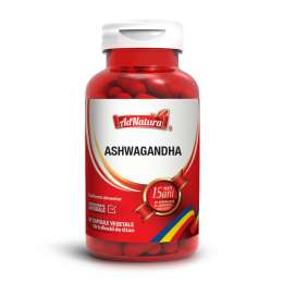 Medical cabinet/Black Friday/VITAMINE SI SUPLIMENTE - Ashwagandha, pentru sprijinirea organismului in fata epuizarii fizice si mentale, Ad Natura, 60 capsule
