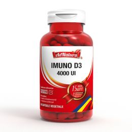 Medical cabinet/Black Friday/VITAMINE SI SUPLIMENTE - Imuno Vitamina D3 4000UI naturala, pentru imunitate si oase, Ad Natura, 60 capsule