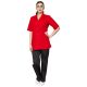 Uniformes de Travail/UNIFORMES PROFESSIONNELS/Blouses et vestes pour femmes - Blouse médicale ANA Premium pour femme, manches courtes, boutons, 3 poches, rouge, S