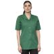 Uniformes de Travail/UNIFORMES PROFESSIONNELS/Blouses et vestes pour femmes - Blouse médicale ANA Premium pour femme, manches courtes, boutons, 3 poches, vert foncé, taille XS