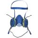 Hygiene and Safety/HEAD PROTECTION/Safety Helmets & Dust Masks - Protective Half Face Mask, Without Filters, Blue
