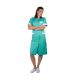 Horeca/HORECA CLOTHING AND ACCESSORIES/HORECA Coats and Costumes - ZOE Premium maid long dress, short sleeve, buttons, 3 pockets, light green with white border, M