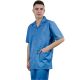 Uniforme/UNIFORME LUCRU/Bluze si Halate Barbati - Halat medical barbati TOM Premium, maneca scurta, inchidere fermoar, 3 buzunare, albastru, XS