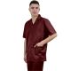 Uniforme/UNIFORME LUCRU/Bluze si Halate Barbati - Halat medical barbati TOM Premium, maneca scurta, inchidere fermoar, 3 buzunare, grena, M