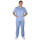 Uniforme/UNIFORME LUCRU/Bluze si Halate Barbati - Halat medical barbati TOM Premium, maneca scurta, inchidere fermoar, 3 buzunare, bleu, XL
