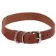 Veterinar/IMBRACAMINTE SI ACCESORII ANIMALE/Accesorii animale - Zgarda din piele naturala pentru caini medii 29-35 cm, maro, reglabila, 15 mm latime, Tuscany