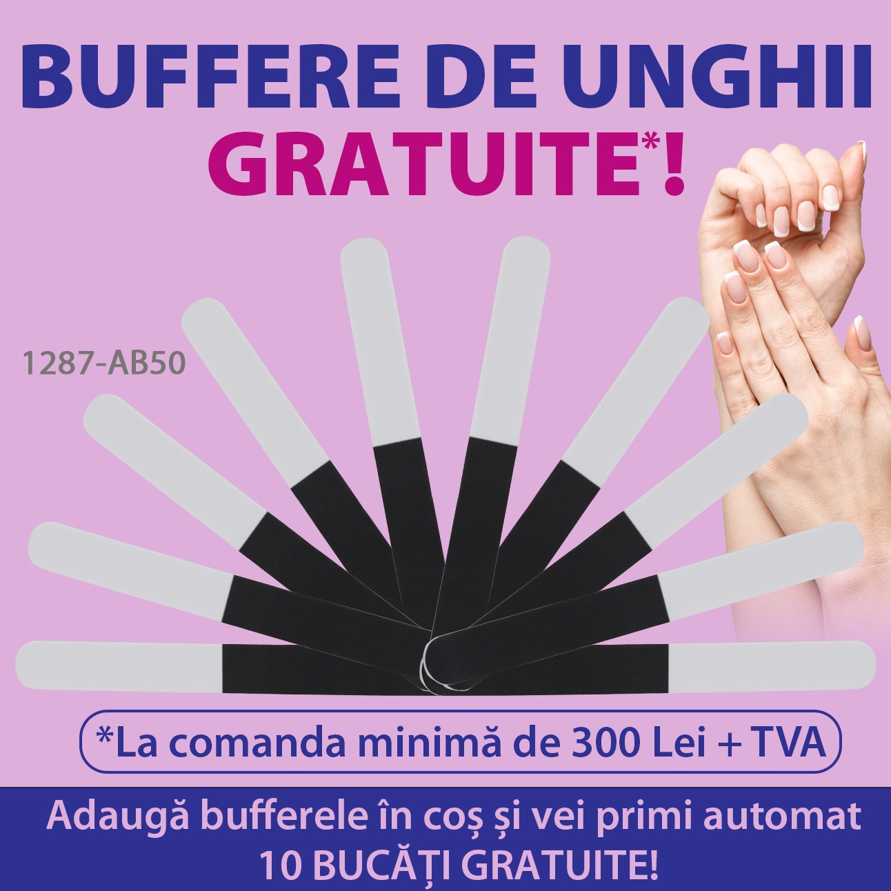 Buffer, 10 bucati Gratuite la comanda de minim 300 lei +TVA